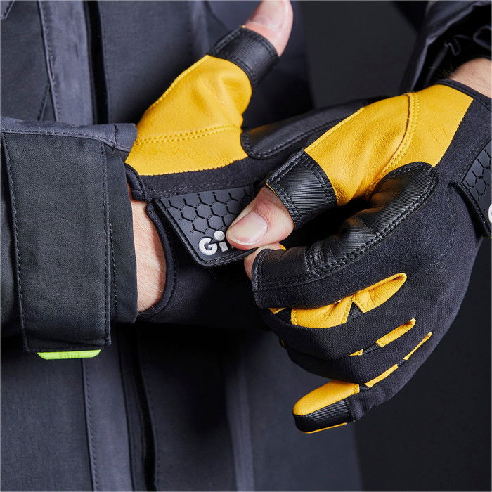 2024 Gill Pro Long Finger Sailing Gloves 7453 - Black